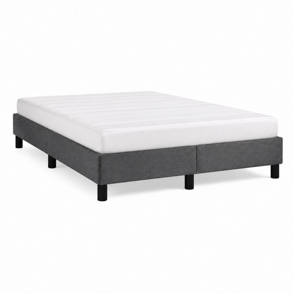 Polsterbettgestell Dunkelgrau Polyester rechteckig 180 x 200 cm