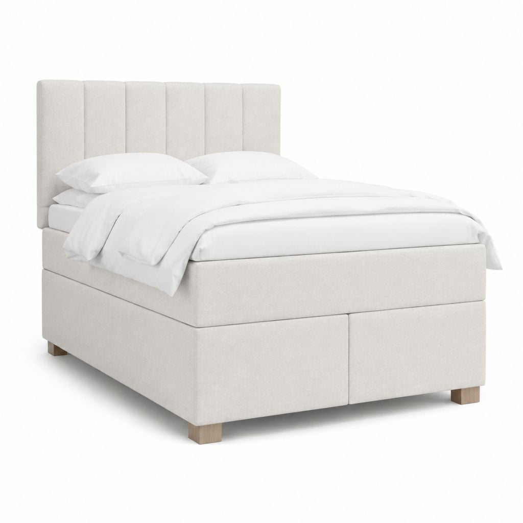 Boxspringbett Beige Polyester Rechteckig 160 x 200 cm
