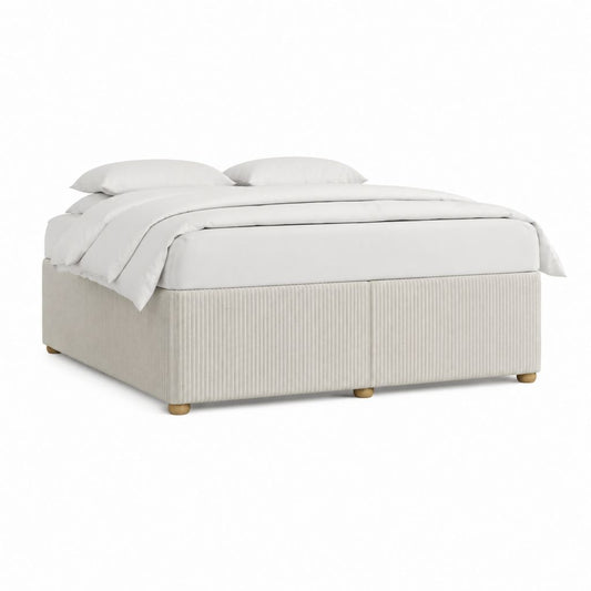 Polsterbett Creme Polyester Rechteckig 180 x 200 cm